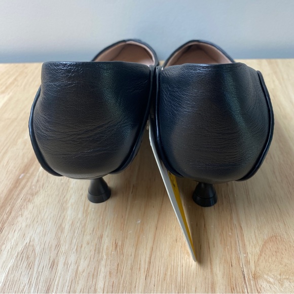 UGG AUSTRALIA Anaya Black Plaited Leather Pointed Toe Kitten Heels Pumps Sz AU 9 - Picture 7 of 13